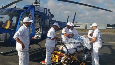 Évacuation héliportée d'une patiente dans un état critique de la commune Zaouiat Ahensal vers l'hôpital provincial d’Azilal Évacuation héliportée d'une patiente dans un état critique de la commune Zaouiat Ahensal vers l'hôpital provincial d’Azilal