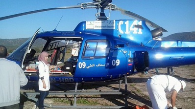 Province d'Azilal: Une femme dans un état critique sauvée par un hélicoptère du ministère de la Santé Province d'Azilal: Une femme dans un état critique sauvée par un hélicoptère du ministère de la Santé