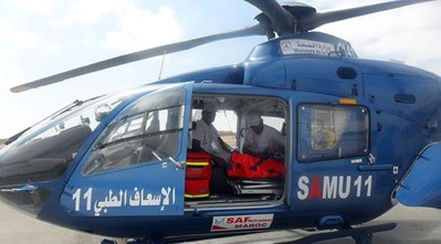 Les hélicoptères médicalisés du ministère de la Santé poursuivent leurs interventions pour sauver des cas critiques dans plusieurs régions du Royaume Les hélicoptères médicalisés du ministère de la Santé poursuivent leurs interventions pour sauver des cas critiques dans plusieurs régions du Royaume