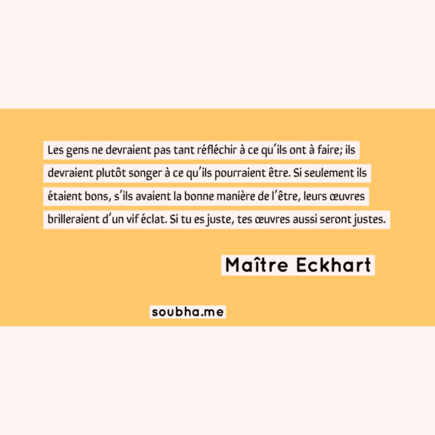 Les gens ne devraient pas tant réfléchir à ce qu’ils ont à faire