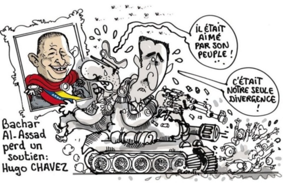 La mort d' #Hugo_Chafez vu par #Plantu
