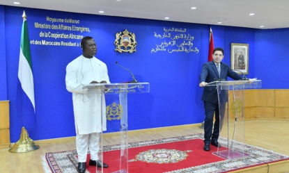 ​Maroc-Sierra Leone : ferme volonté d'impulser les relations politiques et économiques