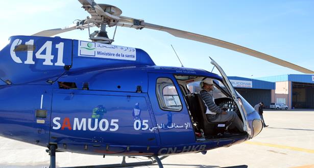 Les hélicoptères SMUR relevant du ministère de la santé poursuivent leurs interventions au niveau de plusieurs villes du Royaume Les hélicoptères SMUR relevant du ministère de la santé poursuivent leurs interventions au niveau de plusieurs villes du Royaume