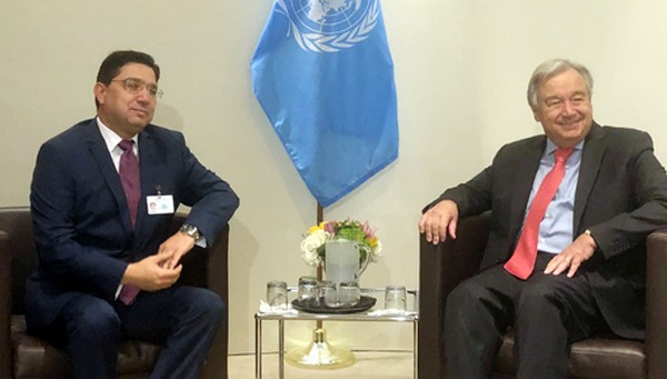 Bourita s'entretient à New York avec le Secrétaire Général des Nations-Unies