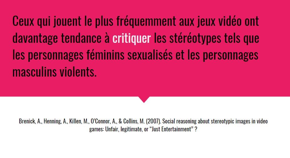 Ceux qui jouent fréquemment aux jeux vidéo