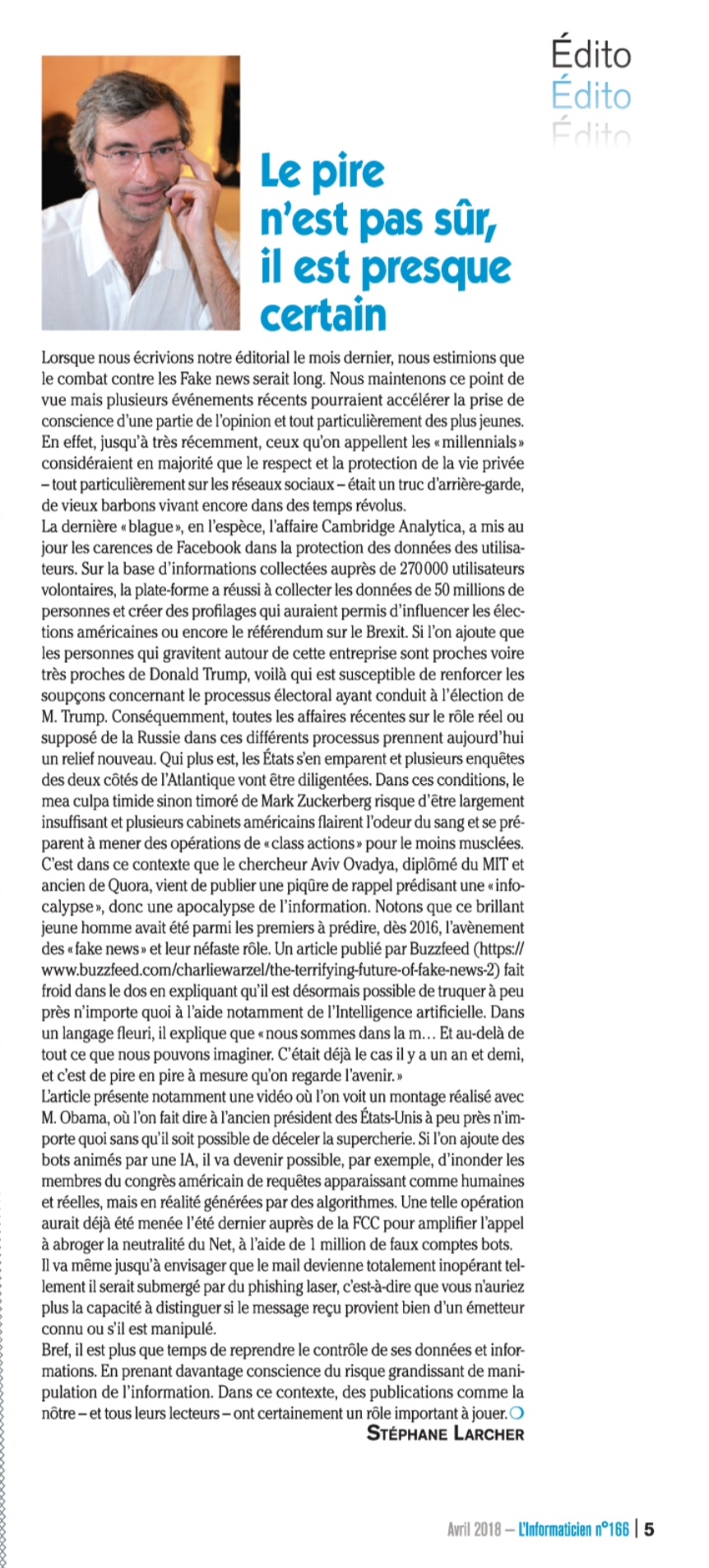 Le pire n’est pas sûr, il est presque certain