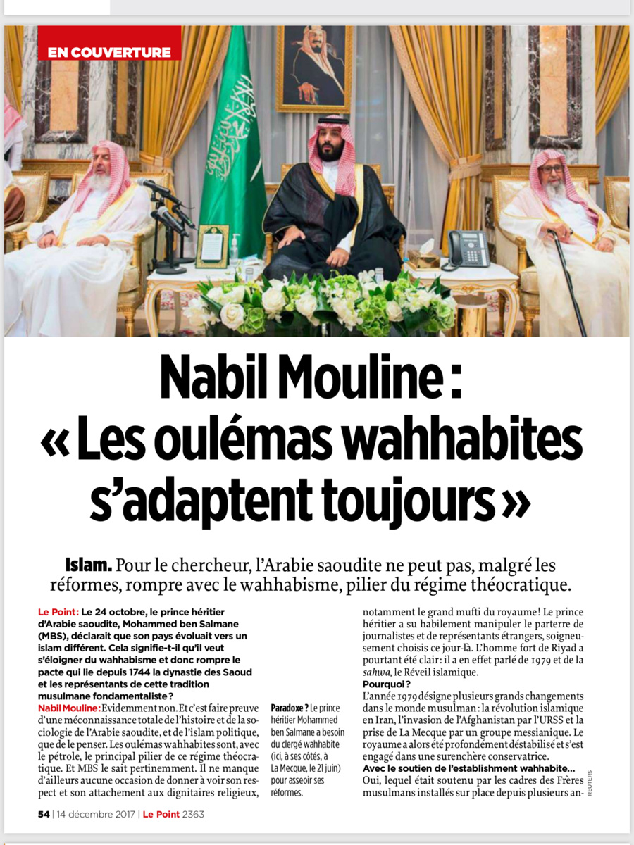 Nabil Mouline : « Les oulémas wahhabites s'adaptent toujours »