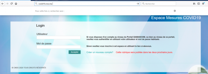 La CNSS déploie la version 2 du portail "covid19.cnss.ma" La CNSS déploie la version 2 du portail "covid19.cnss.ma"