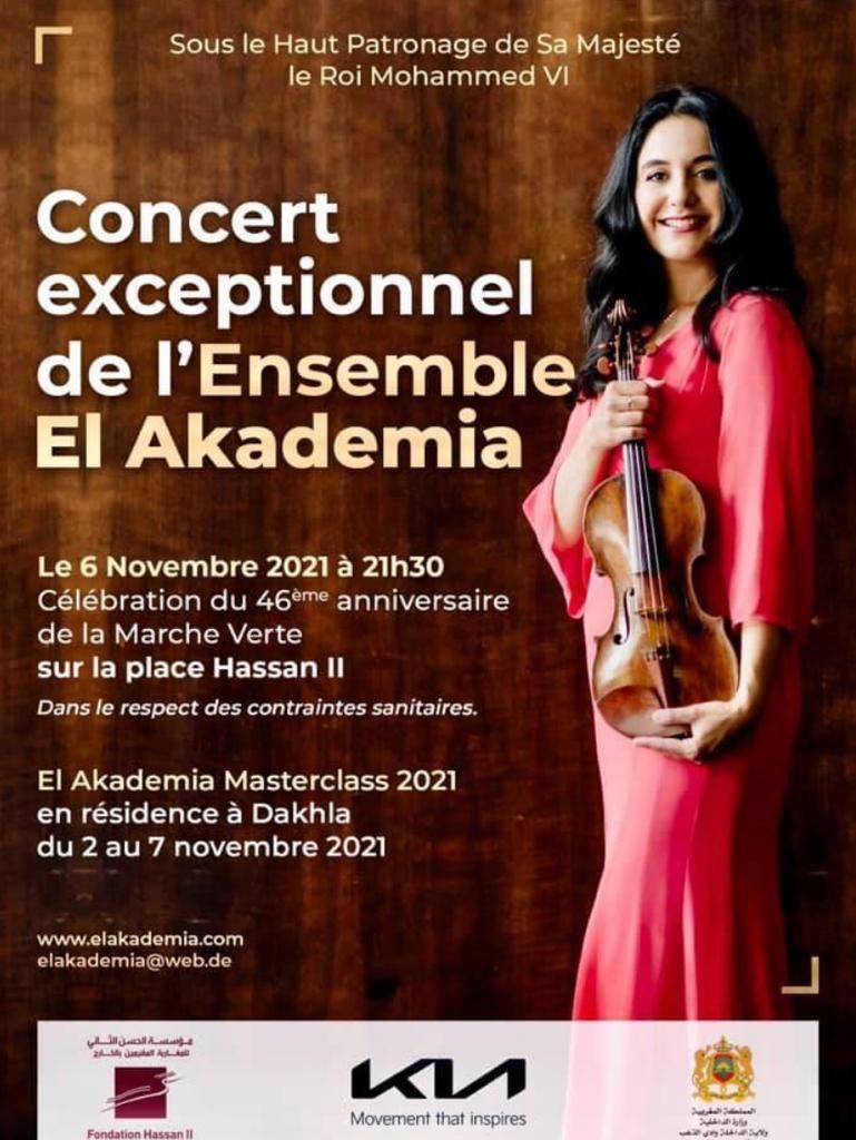 L'Ensemble El Akademia se produira sur la place Hassan II de Dakhla le 6 novembre L'Ensemble El Akademia se produira sur la place Hassan II de Dakhla le 6 novembre
