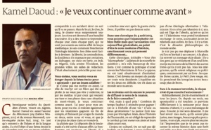 Kamel Daoud : « Je veux continuer comme avant »
