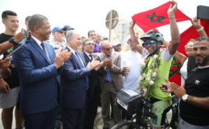 Marrakech : A bord de son vélo, l’athlète Karim Mosta poursuit son périple à destination de Dakar
